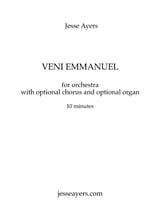 Veni Emmanuel - orchestra Orchestra sheet music cover